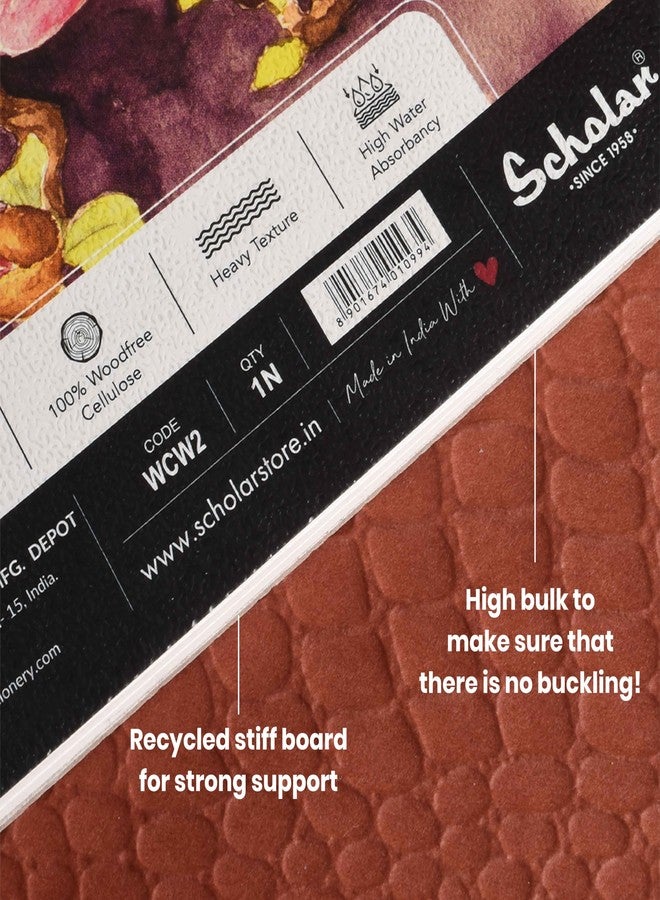 Scholar Watercolor Pad - 300 GSM Cold Pressed Acid Free Paper | Wire-O Bound Artist Pad Suitable for Watercolor, Gouache, Acrylic, Graphite, Pen & Ink (A4) (12 Sheets) - Image 5